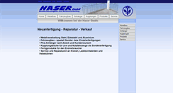 Desktop Screenshot of metallbau.haser-gmbh.de