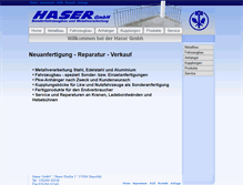 Tablet Screenshot of metallbau.haser-gmbh.de